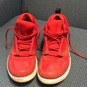 Red Jordans worn once or twice sz8